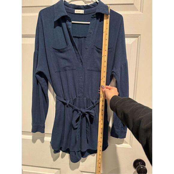 Gentle Fawn Linen Blend Nevada Summertime Ocean Waters Short Romper Size Small - Picture 8 of 13